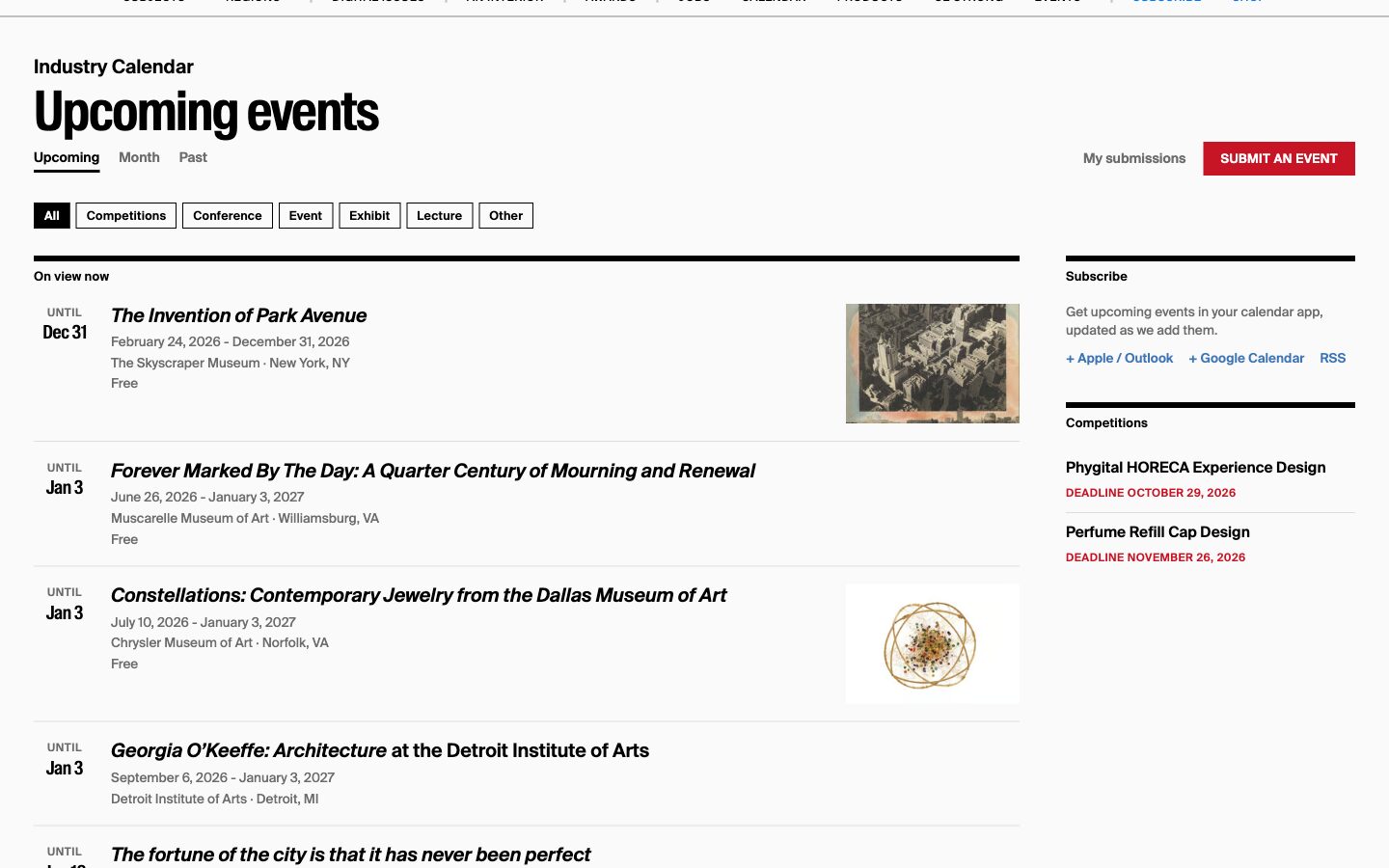 Upcoming events on archpaper.com